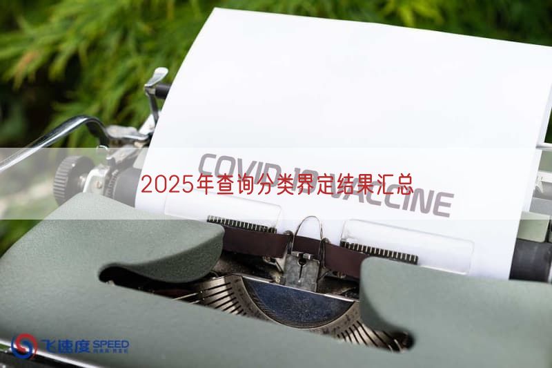 2025年查询分类界定结果汇总